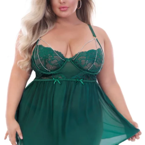 Seven Till Midnight Plus Size Diamonds Are Forever Babydoll