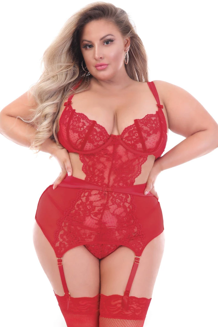Seven Till Midnight Plus Size Queen Of Hearts Garter Chemise Plus Size Lingerie 3 Seven Till Midnight Plus Size Queen Of Hearts Garter Chemise Plus Size Lingerie
