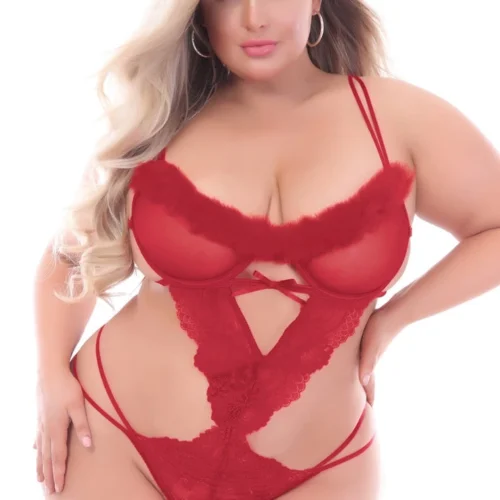 Seven Till Midnight Plus Size Naughty Or Nice Teddy