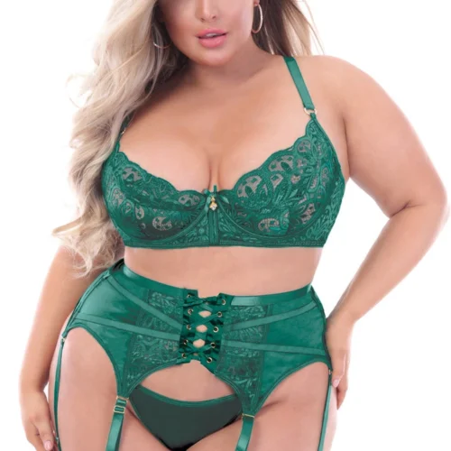 Seven Till Midnight Plus Size Starstruck Bra And Panty Set Plus Holiday