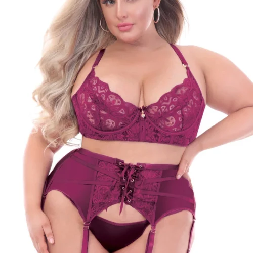 Seven Till Midnight Plus Size Starstruck Bra And Panty Set Plus Holiday
