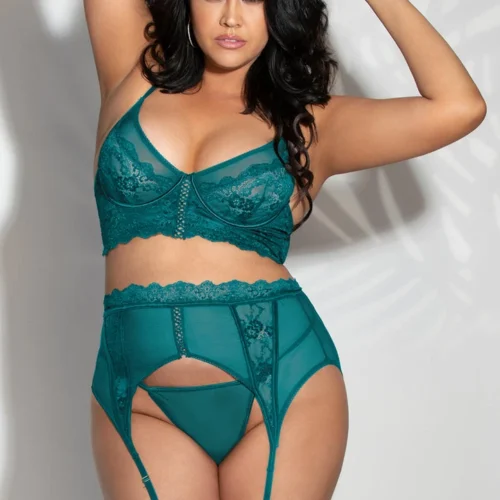 Seven Till Midnight Plus Size Lingerie Plus Size Glamour Girl Bra And Garter