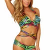 3WISHES Rainbow Zebra Outfit Music Festival Wear