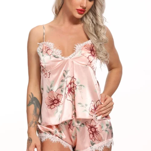 3WISHES Lingerie Flirty Floral Sleep Set