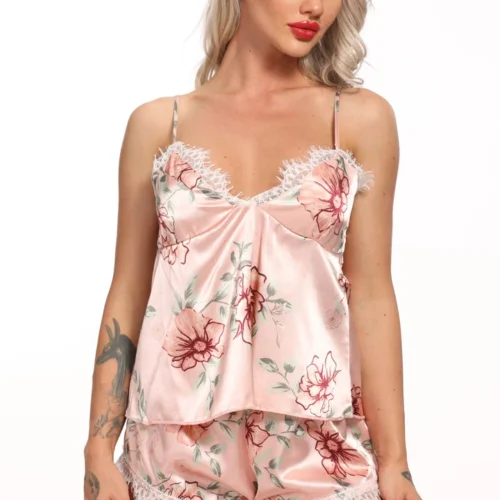 3WISHES Lingerie Flirty Floral Sleep Set