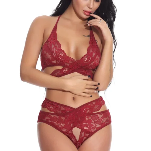3WISHES Lace Wrap Around Bra Set