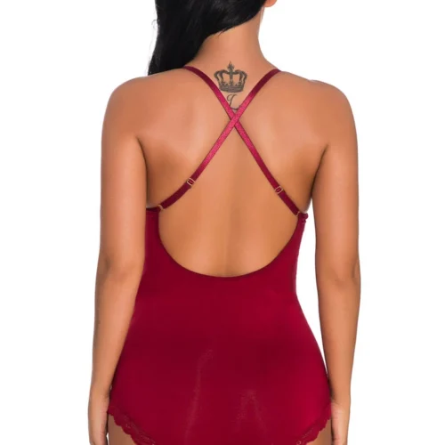 3WISHES Racy Retro Lace Teddy