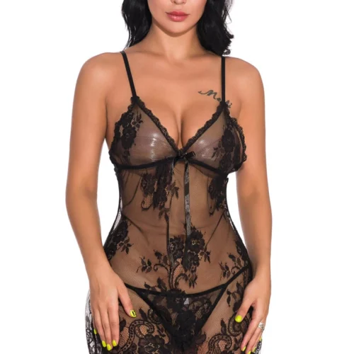 3WISHES Simply Sexy Lace Chemise