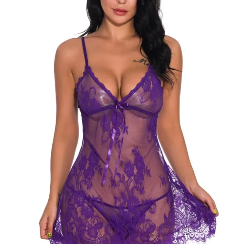 3WISHES Simply Sexy Lace Chemise