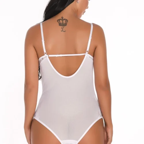 3WISHES Lingerie Lacy Inset Teddy