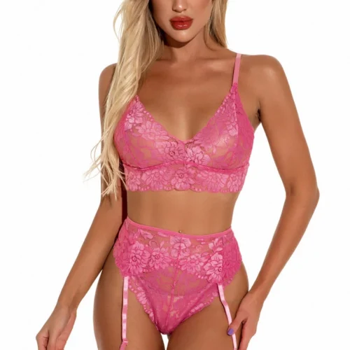 3WISHES Beauty Bralette And Garter Panty