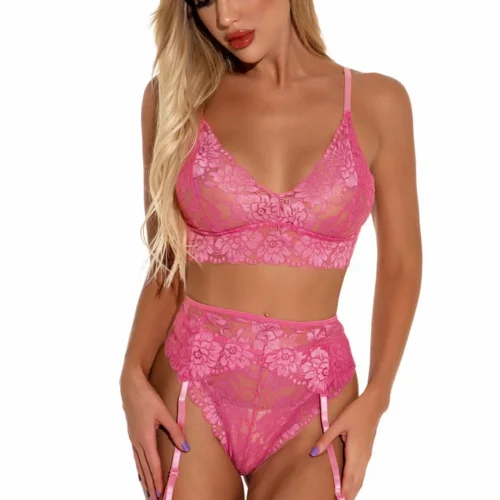 3WISHES Beauty Bralette And Garter Panty