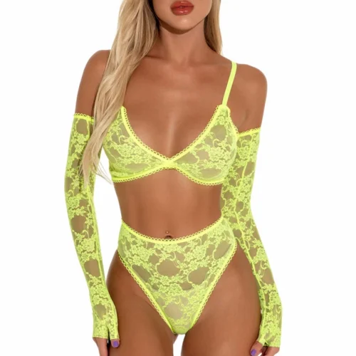 3WISHES Lingerie In Your Arms Lacy Bra Set