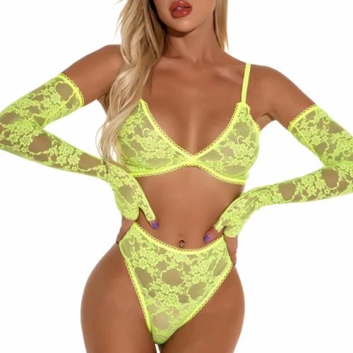 3WISHES Lingerie In Your Arms Lacy Bra Set