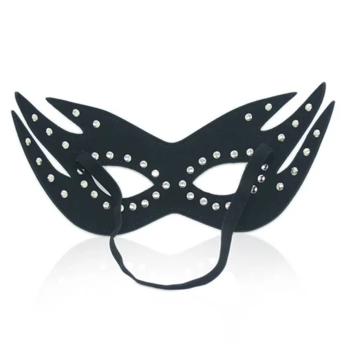 3WISHES Faux Leather Cat Eye Mask Accessories