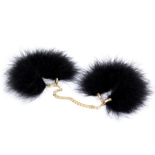 3WISHES Black Fuzzy Handcuffs 7 3WISHES Black Fuzzy Handcuffs