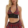 3WISHES Plaid Princess Lingerie Set