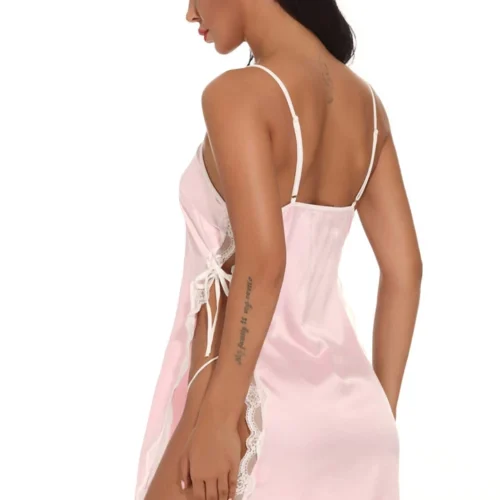 3WISHES Lingerie Open Side Satin Chemise 12 3WISHES Lingerie Open Side Satin Chemise