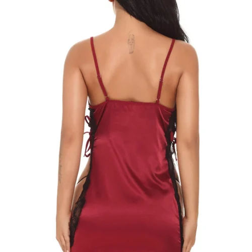 3WISHES Lingerie Open Side Satin Chemise 14 3WISHES Lingerie Open Side Satin Chemise