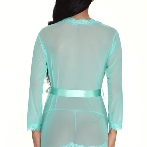 3WISHES Lingerie Magic In Mesh Robe