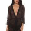 3WISHES Lingerie Sheer Desires Robe