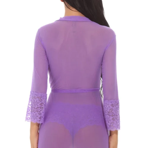 3WISHES Lingerie Sheer Desires Robe