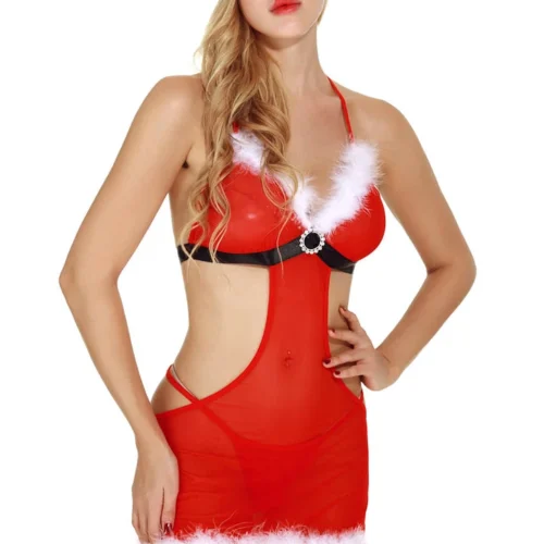3WISHES Surprise Me Santa Chemise Lingerie