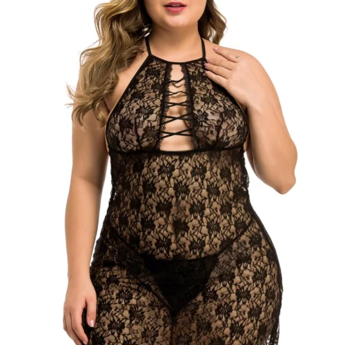 3Wishes Plus Size Daisy Lace Chemise