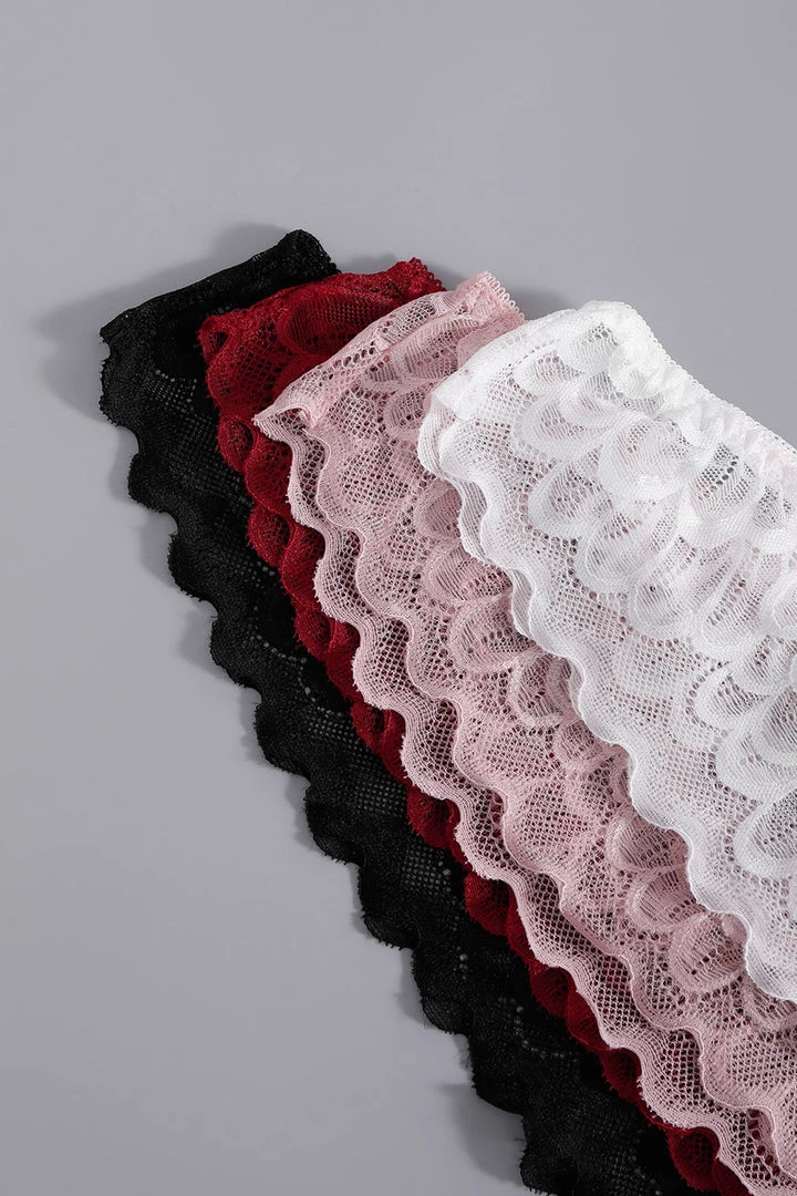 3WISHES Plus Size Lace Thong Pack 3 3WISHES Plus Size Lace Thong Pack