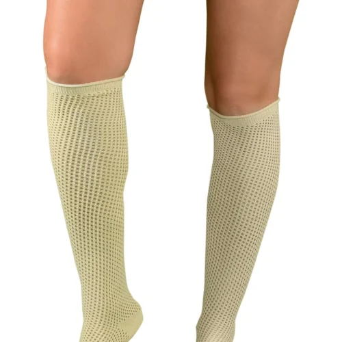 LO Brands Ivory Dance Style Textured Leg Warmers