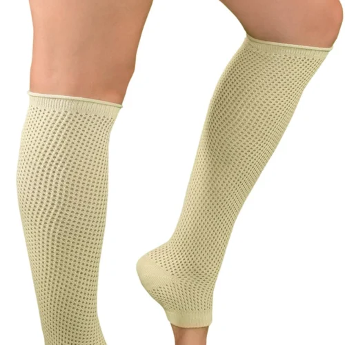 LO Brands Ivory Dance Style Textured Leg Warmers