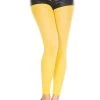 Music Legs Pineapples & Cream Opaque Footless Tights
