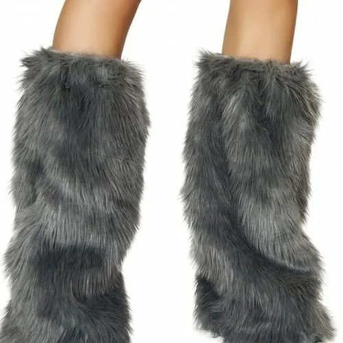 Roma Costume Sexy Fur Boot Covers Music Festival Wear