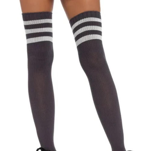 Leg Avenue Striped Thigh High Stockings Hosiery