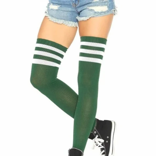 Leg Avenue Striped Thigh High Stockings Hosiery