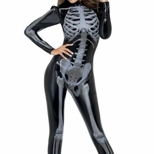 Fever Skeleton Catsuit Costume Sexy Halloween Costumes