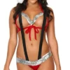 3WISHES Sequin Santa Lingerie Costume Lingerie Costumes