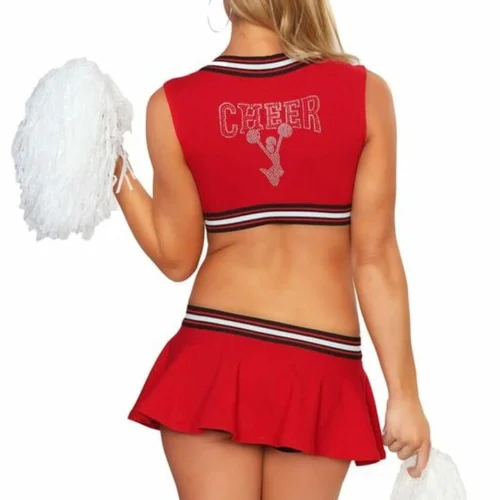 3WISHES Red Hot Sexy Cheerleading Costume