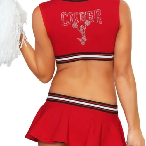 3WISHES Red Hot Sexy Cheerleading Costume