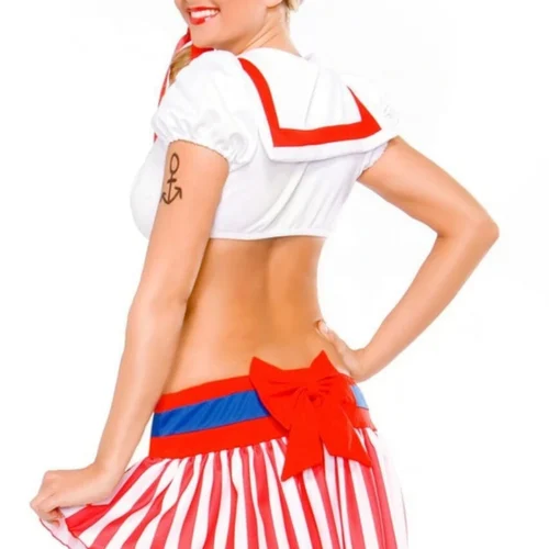 3WISHES Sexy Halloween Costumes Skimpy Sailor Outfit