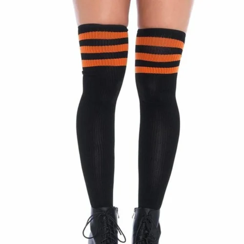 Leg Avenue Striped Thigh High Stockings Hosiery