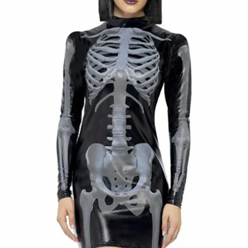 Fever Skeleton Print Costume Sexy Halloween Costumes