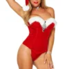 3WISHES Lingerie Costumes Sultry Santa Corset