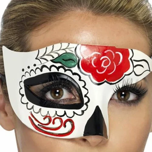 Smiffy's Day Of The Dead Half Mask Accessories
