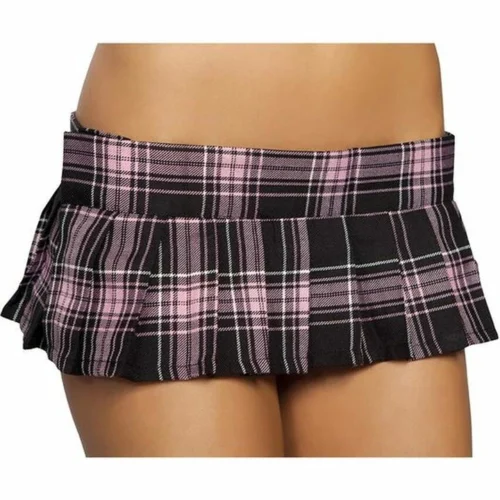 Roma Costume Pleated Plaid Schoolgirl Skirt