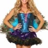 3WISHES Sexy Halloween Costumes Sexy Peacock Halloween Costume