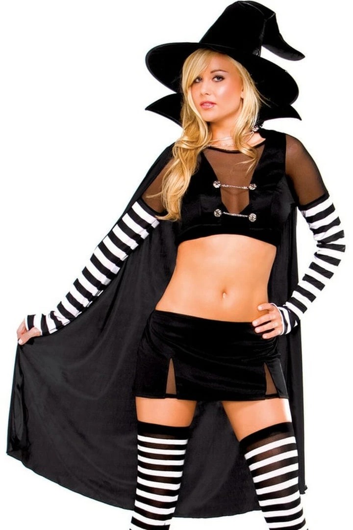 3WISHES Witch Costumes Black Widow Witch Costume
