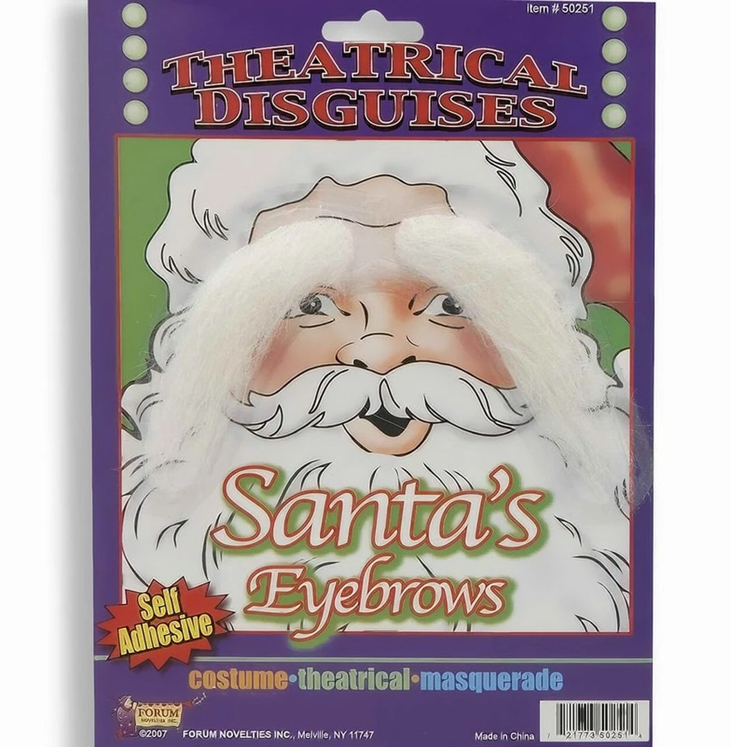Forum Novelties Bushy White Santa Clause Eyebrows 2 Forum Novelties Bushy White Santa Clause Eyebrows