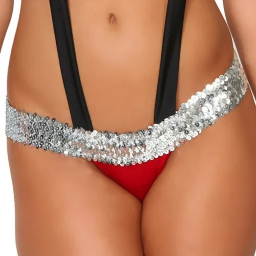 3WISHES Sequin Santa Lingerie Costume Lingerie Costumes