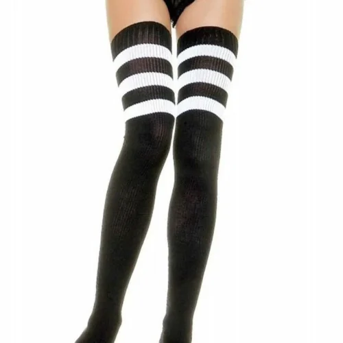 Leg Avenue Striped Thigh High Stockings Hosiery